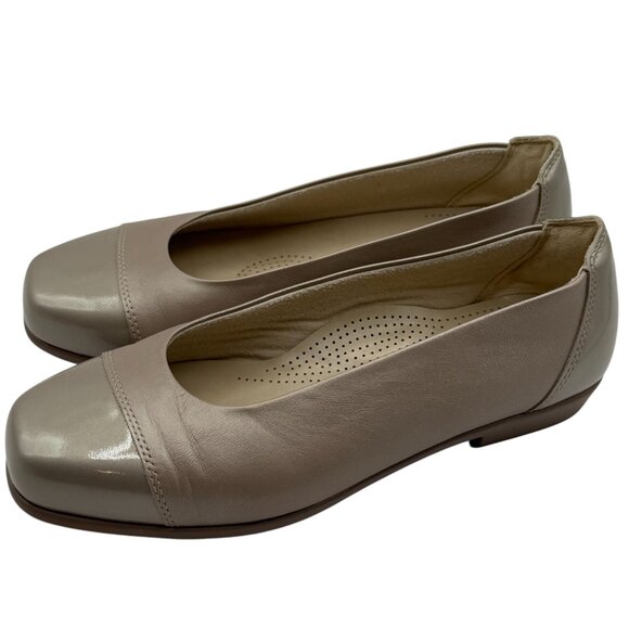 SAS Coco Flat Shoes Women's 7WW Nude Leather Comfort Slip On‎ Cap Toe Loafer USA - Picture 2 of 10